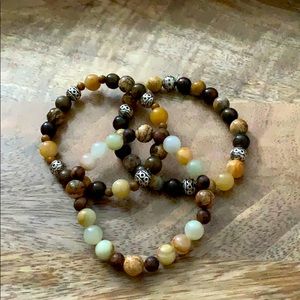 Handmade semiprecious stone bracelets
